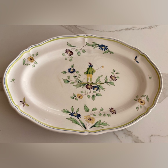Vintage French Longchamp Moustiers Faience Platter